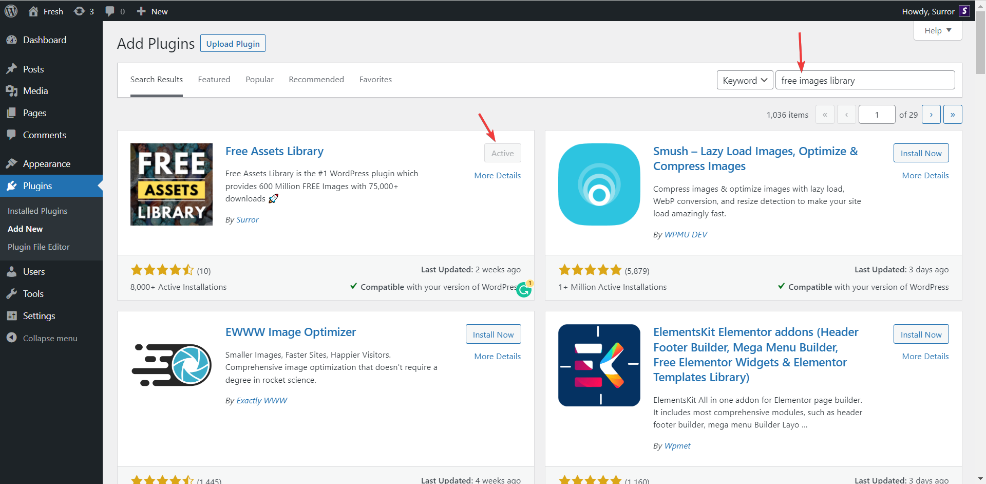 Click on 'See Library'.
