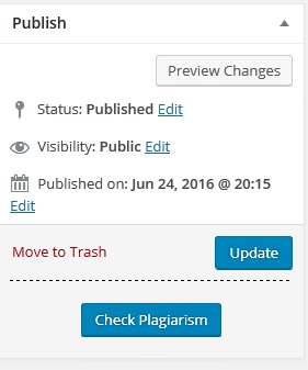 Click on the button plagiarism checker to start plagiarism checking process