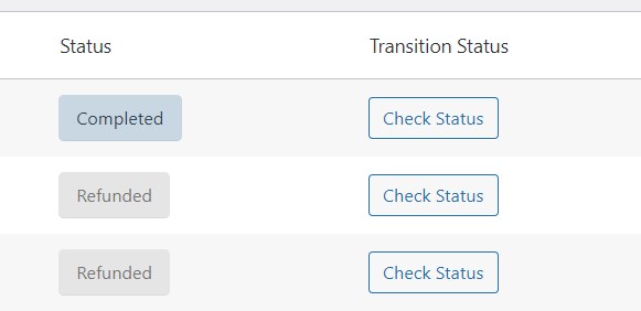 Freecharge PG for WooCommerce WordPress Plugin Screenshot 5: Check order status and payment status on WordPress orders page.