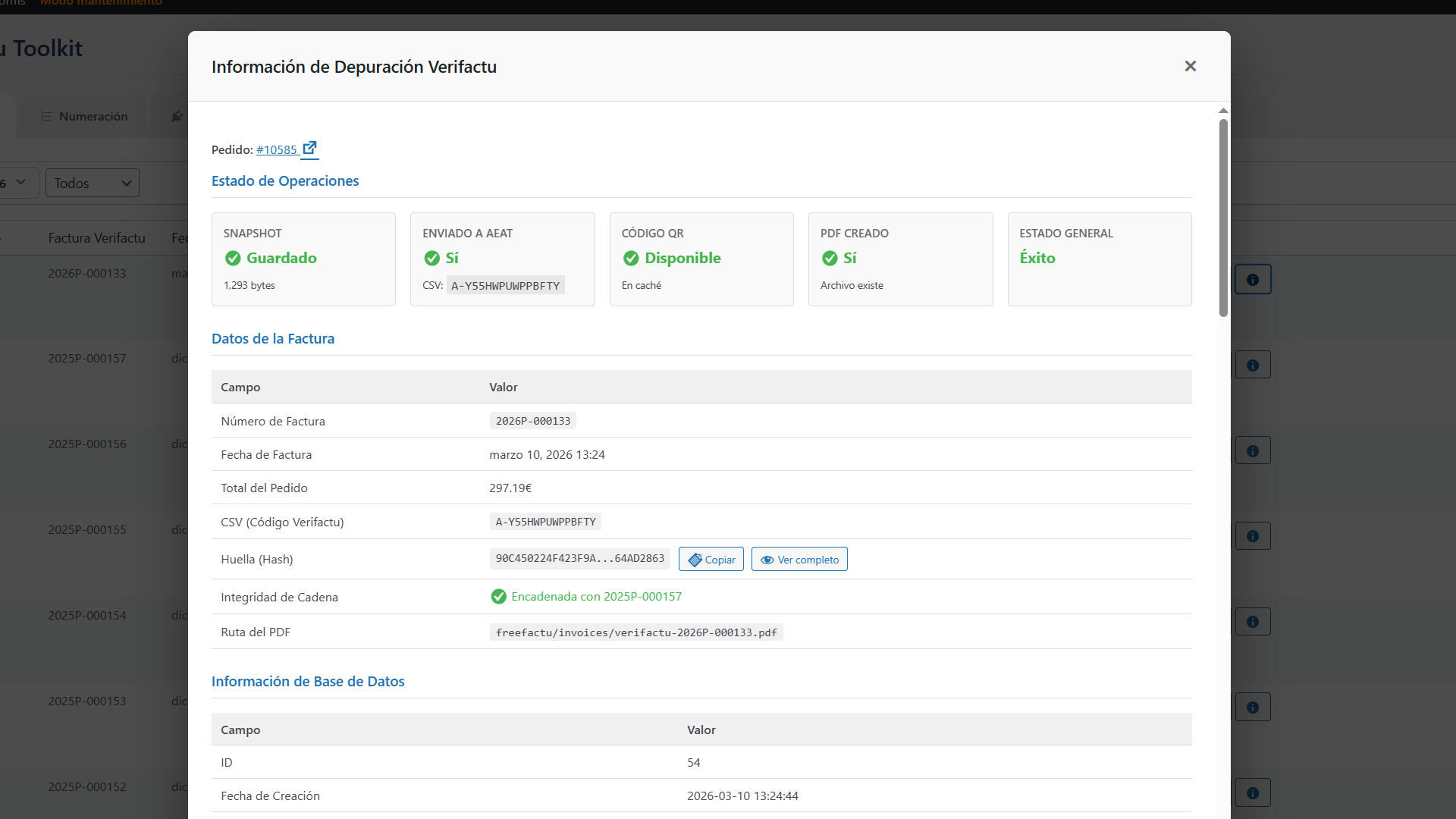 Plugin settings page for configuring business details, certificate upload, and environment selection