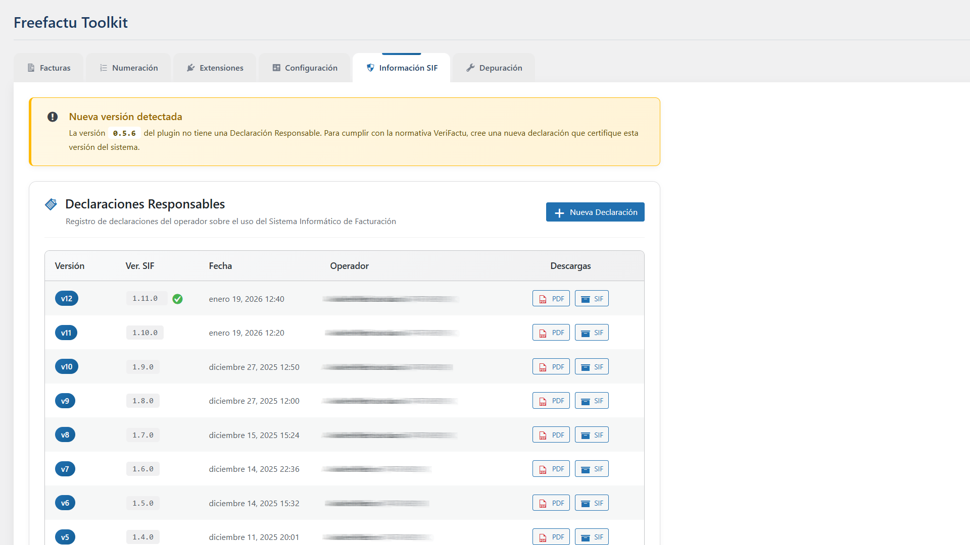 WooCommerce orders list with one-click VeriFactu invoice generation actions