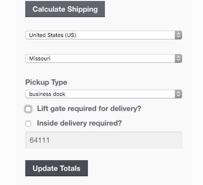 Let customers calculate their shipping rates