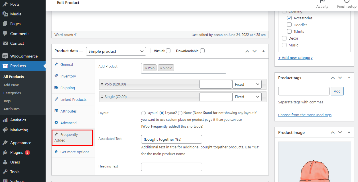 Frequently Added Setting