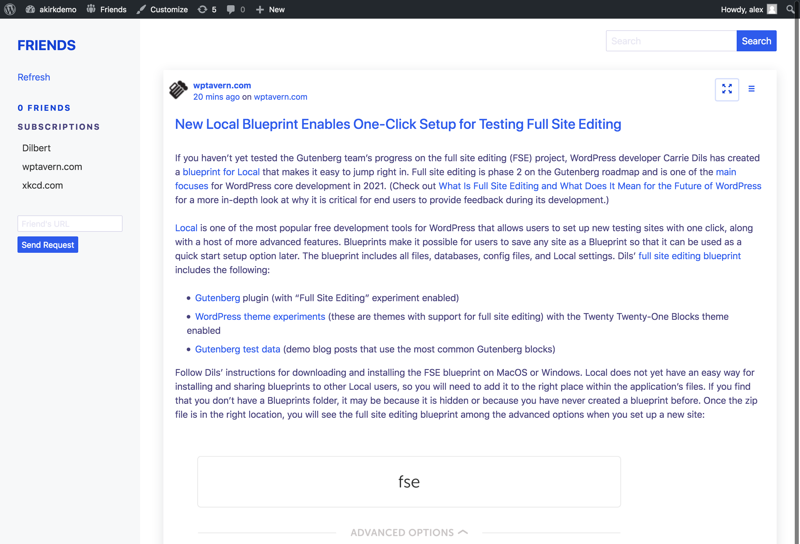You can use it like a Feed Reader