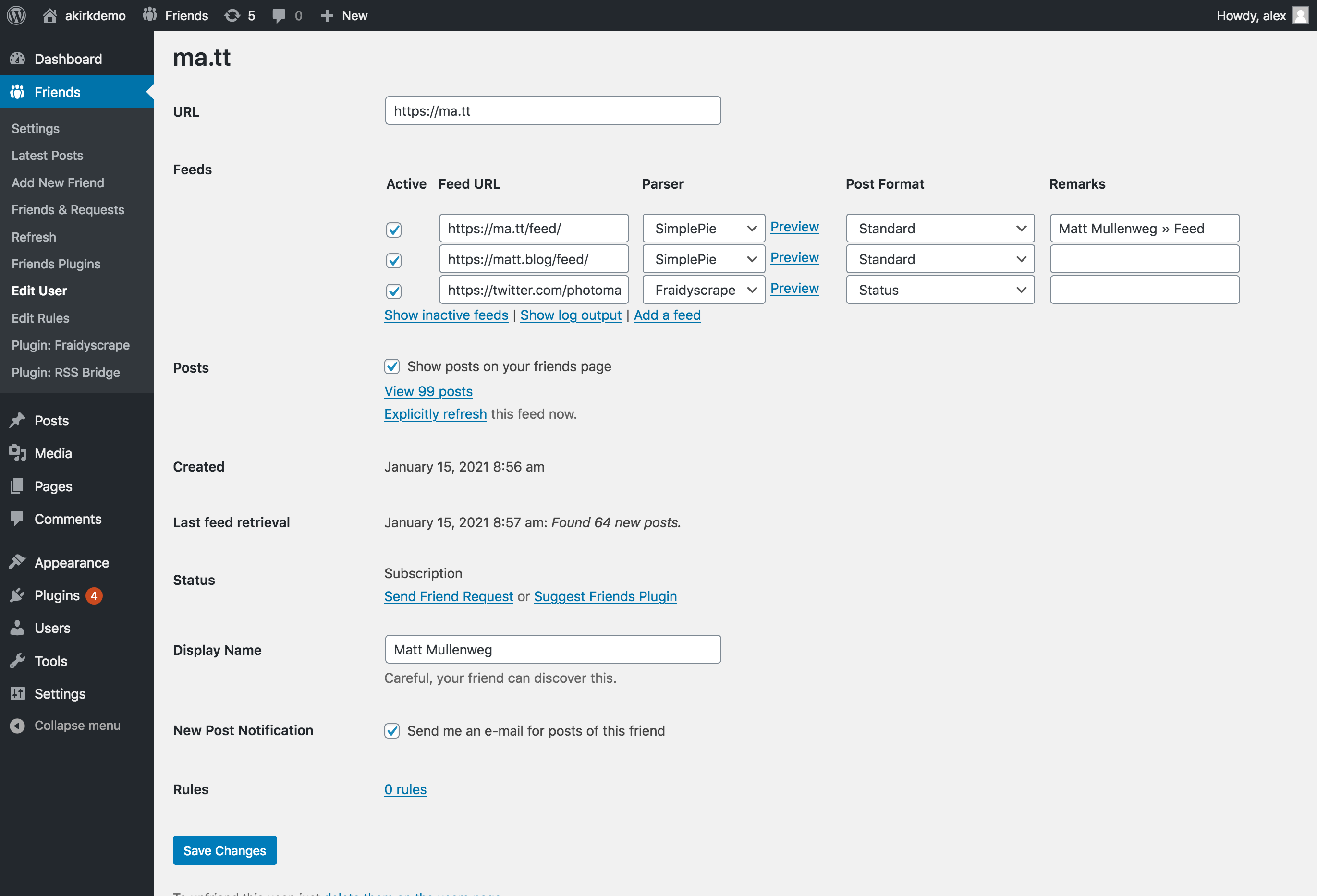 But it is centered around users; you can have multiple feeds per person, even on social networks (parsing capabilities provided by plugins)