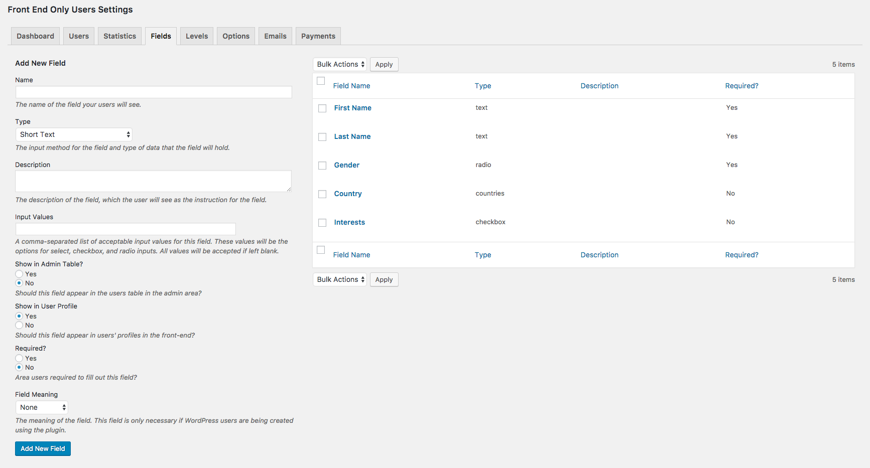 Registration page with social login enabled