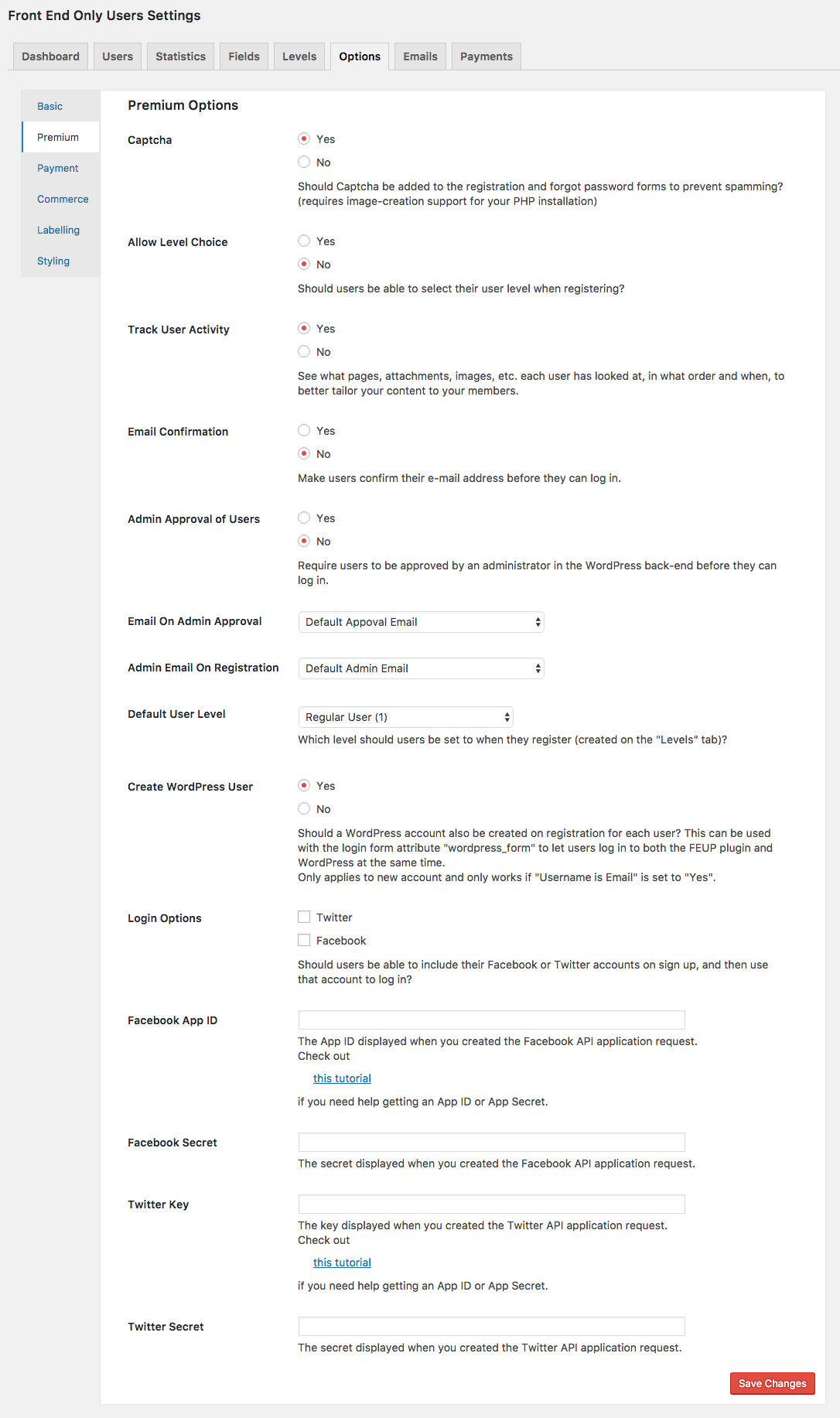 User search page where visitors can search for users with a specific first name