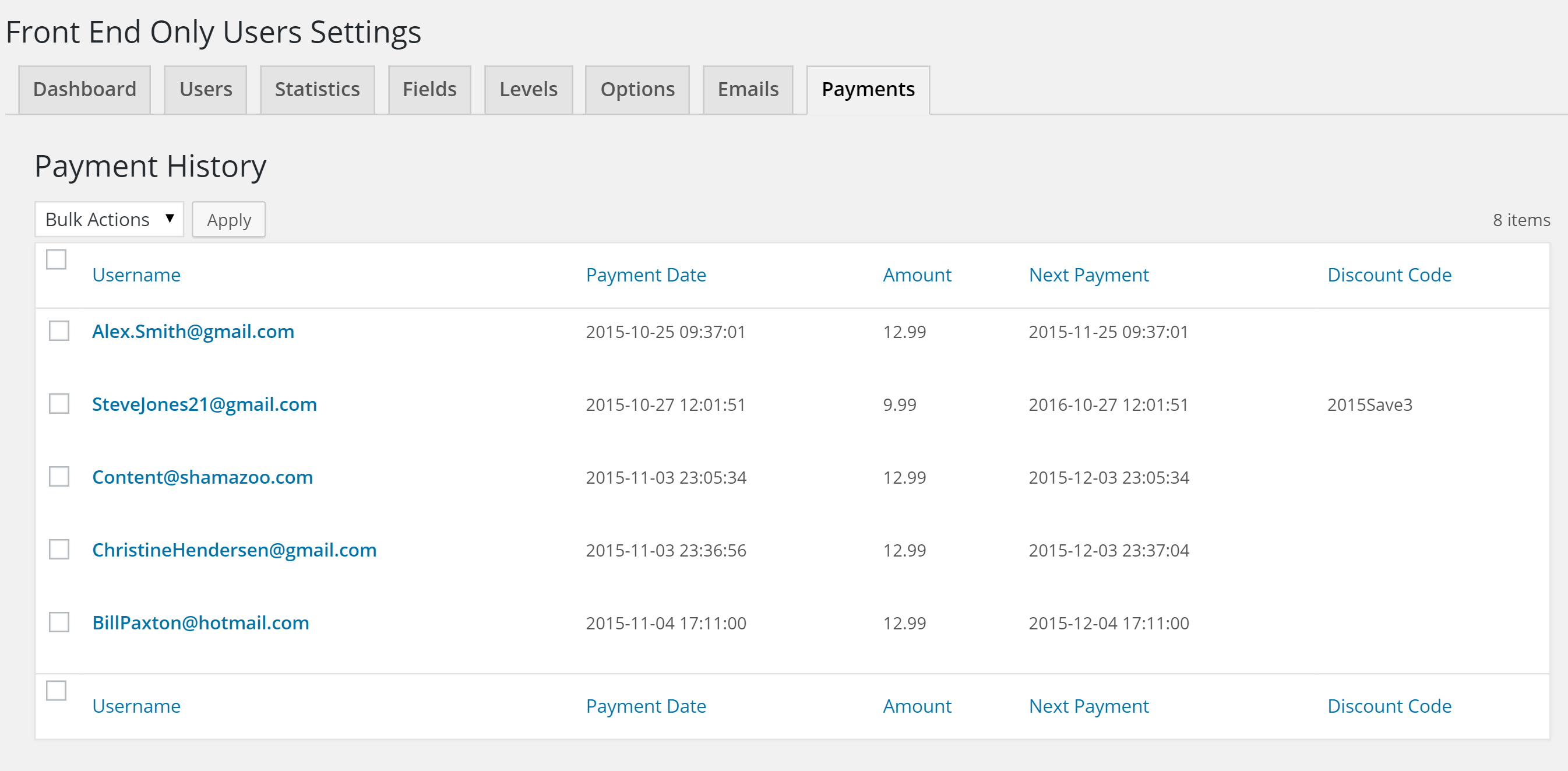 The "Basic" section of the "Options" admin screen