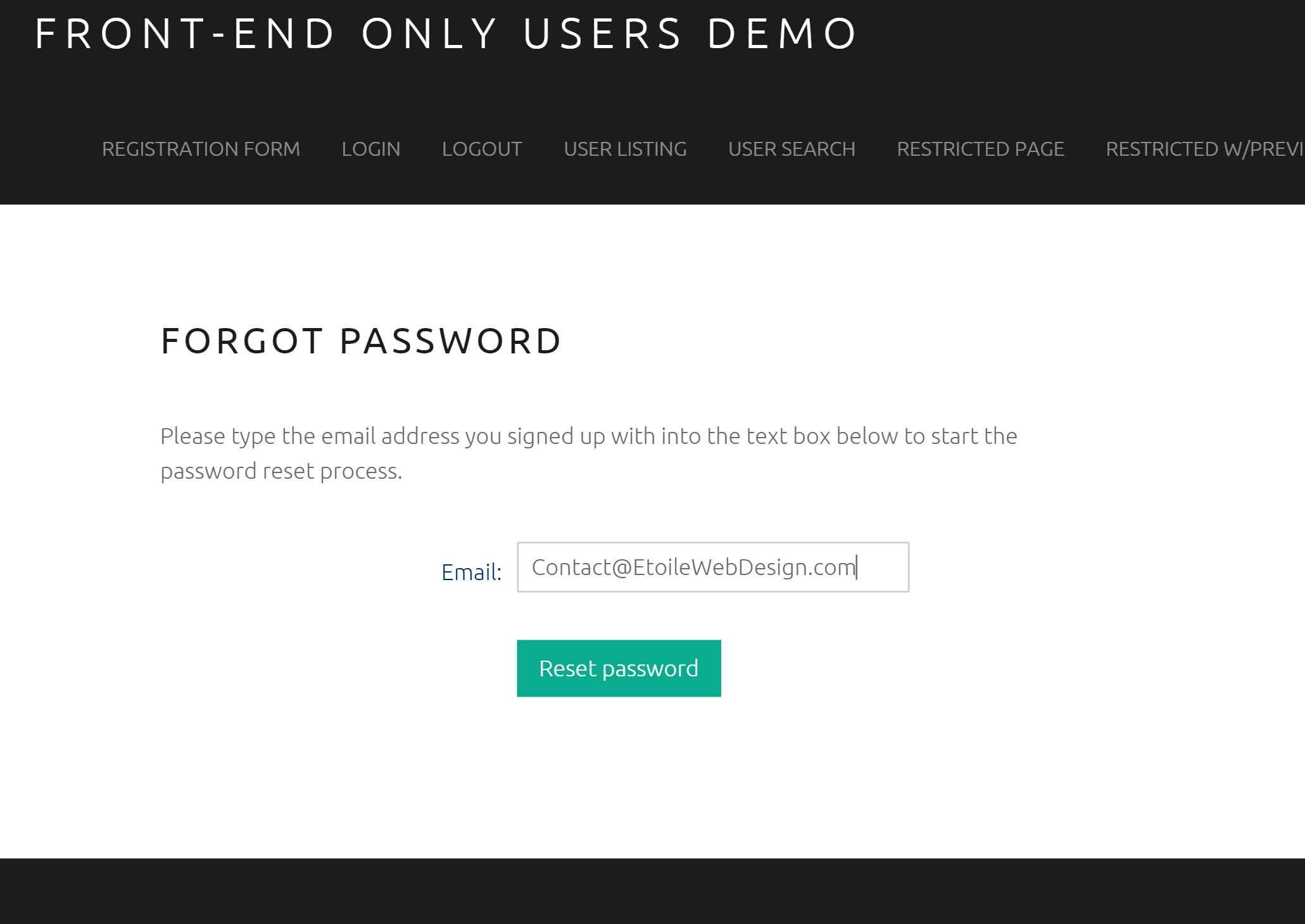 The "Styling" section of the "Options" admin screen.
