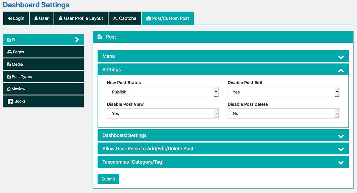 Add Custom Post - Built-in Taxonomies