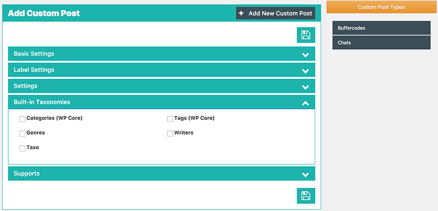 Admin Post/Custom Post Taxonomies