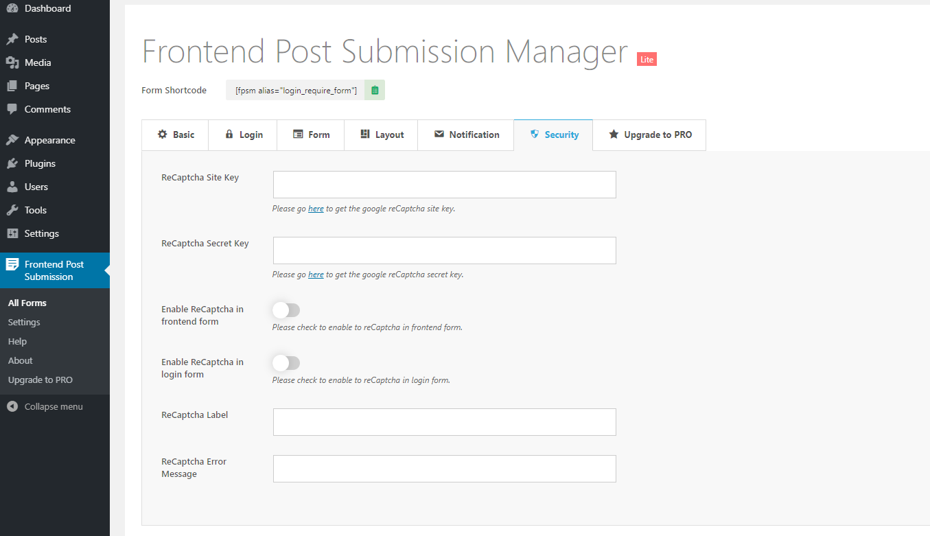 Frontend Post Submission Form Template 3
