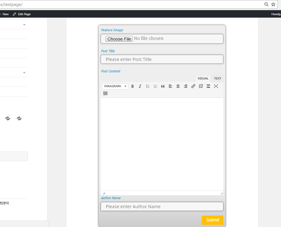 Frontend view of plugin(user interface without login mean it's public page)