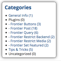 Widget configuration
