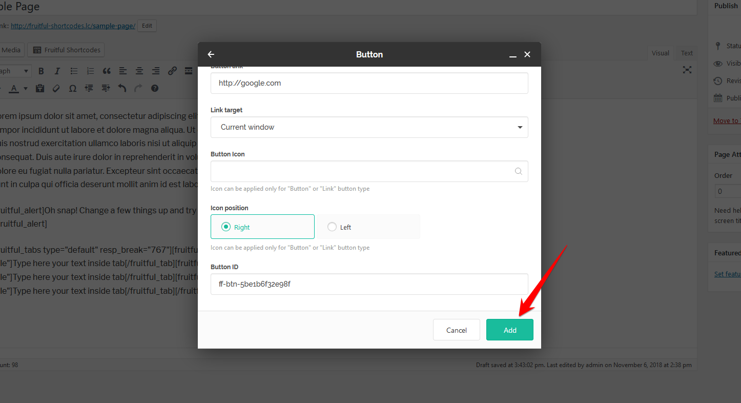 Columns settings.