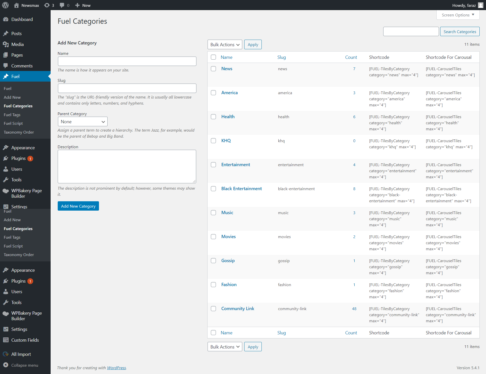 ViewNexa Social Sharing Settings