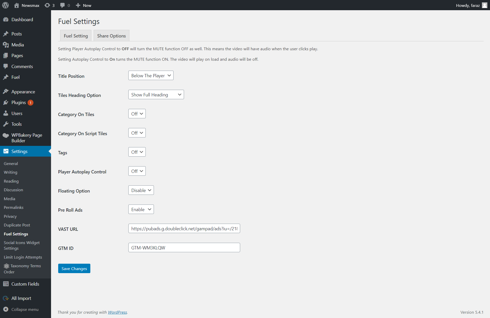Change order from quick edit section.
