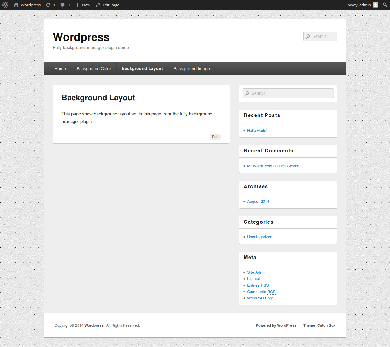 Your selected layout you can see on particular page/post
