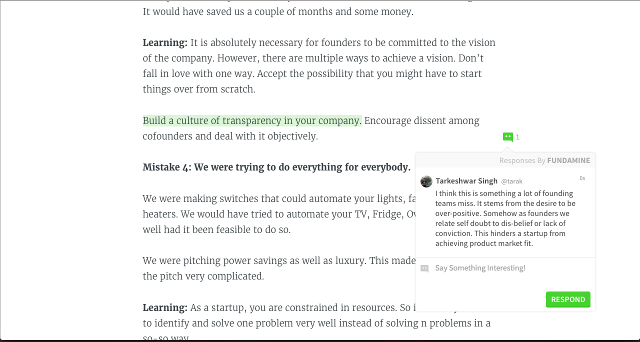 FundaMine Text Shot Sharing Modal