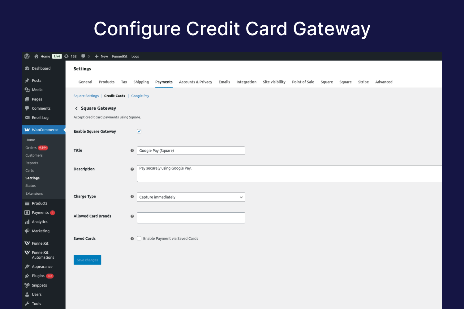 Payment gateway at checkout (TBD)