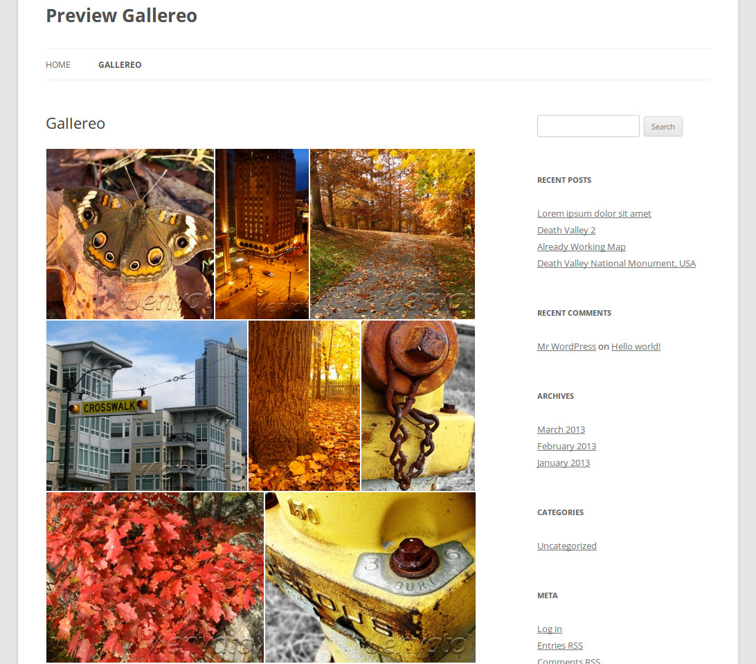 After gallery is loaded the plugin creates Google+ like images layout.
