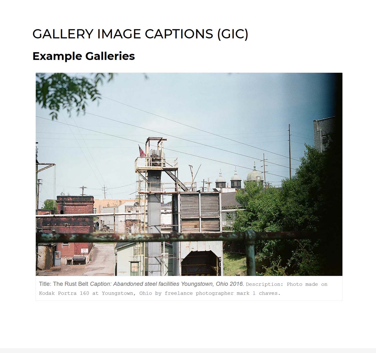 WordPress Gallery Before GIC