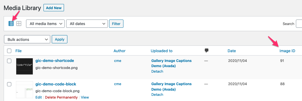Displaying title, caption, and description with moody styling using GIC
