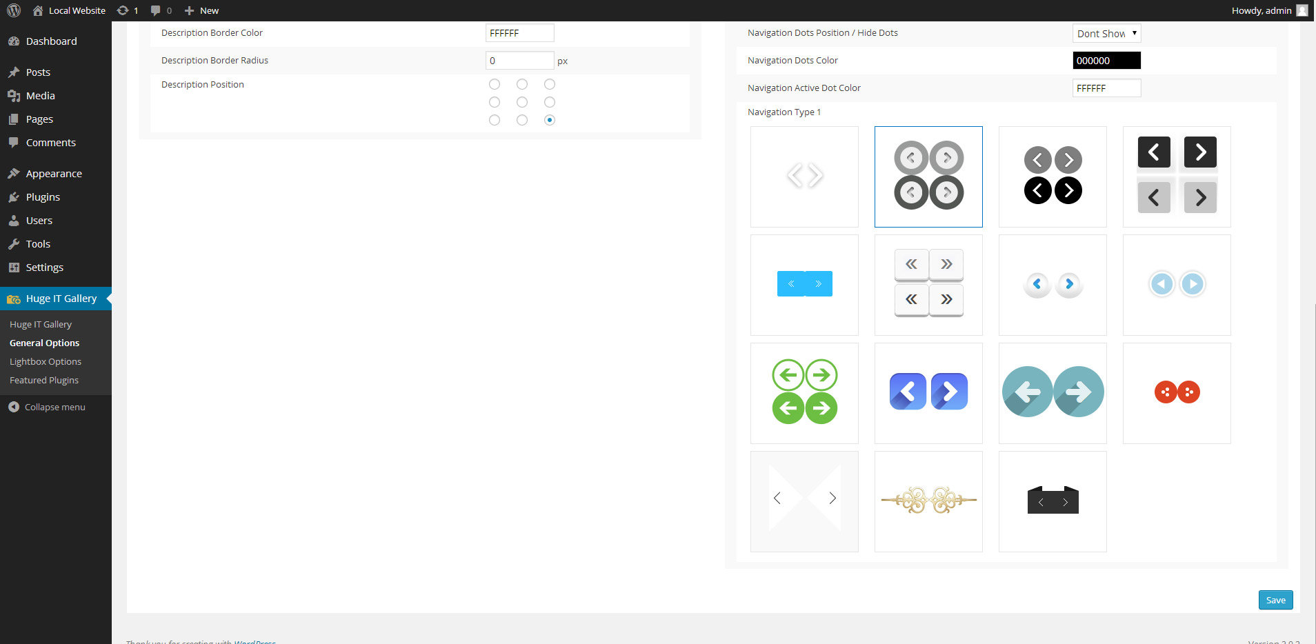 [admin page](https://wordpress.org/plugins/gallery-images/) - admin page