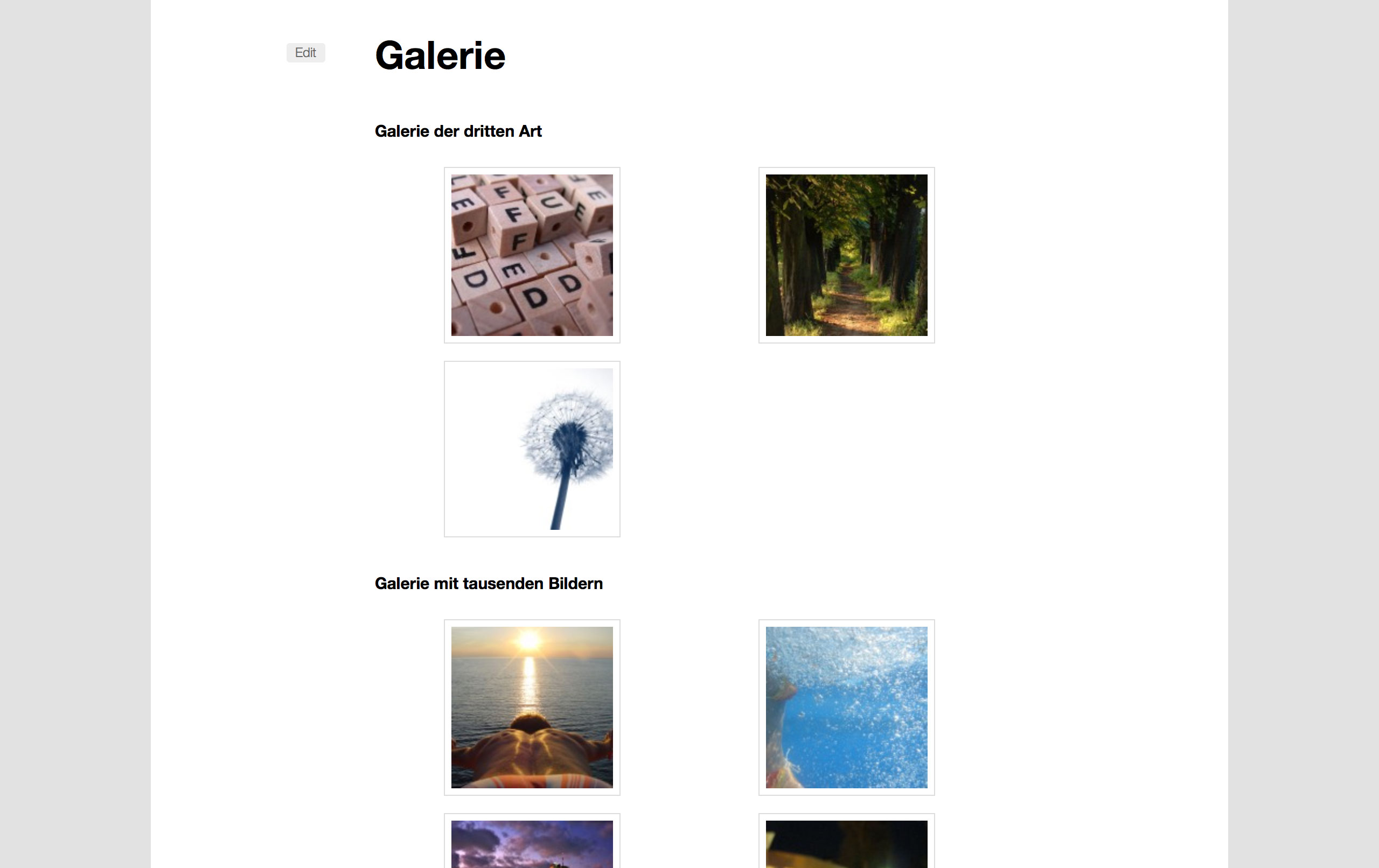 How Gallery Overview looks in Twenty Eleven