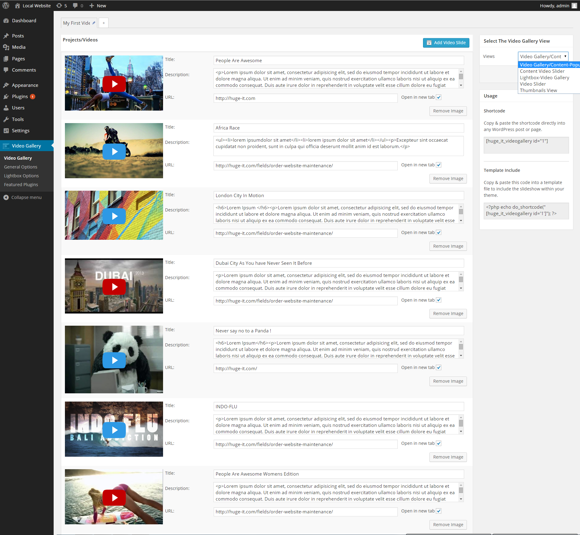 [WordPress Video Gallery view 3](https://demo.huge-it.com/wordpress-plugins-video-gallery-content-popup) - Content Popup