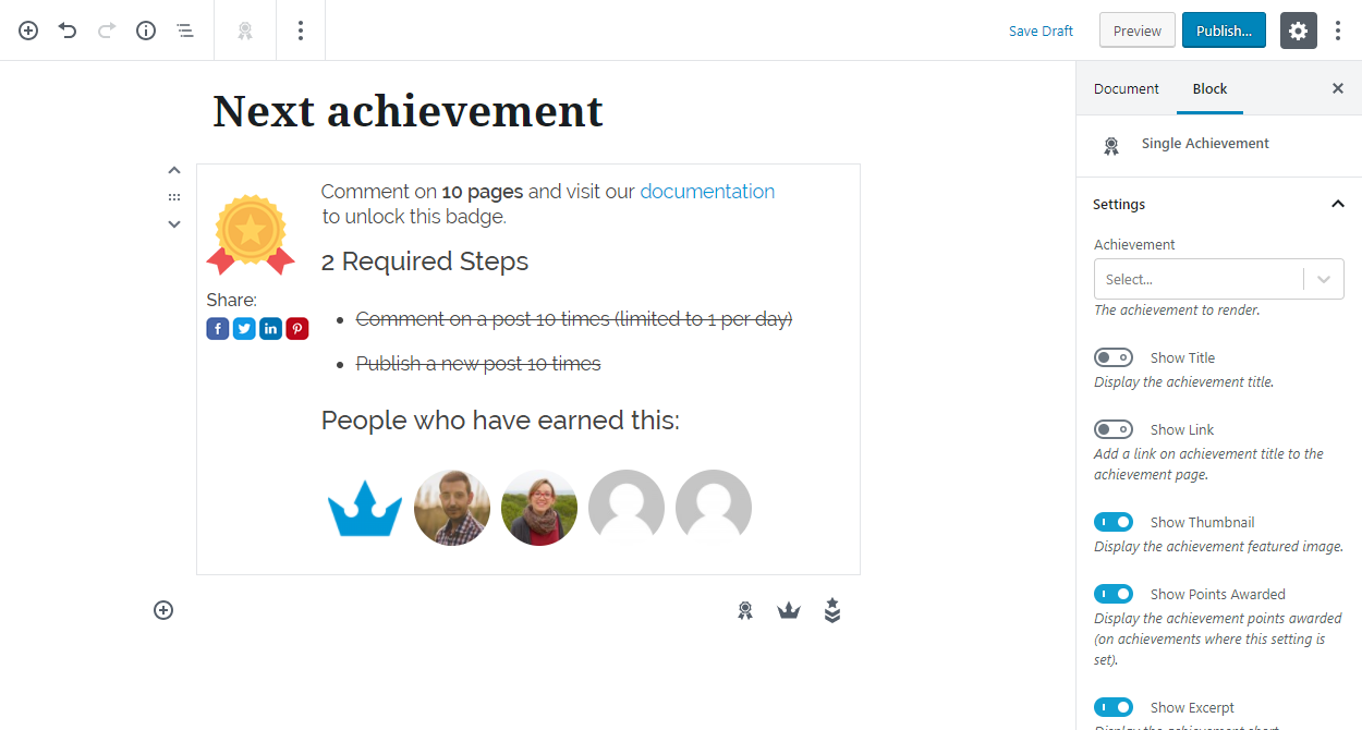 Configurable email templates to let your users get notified automatically about new awards.