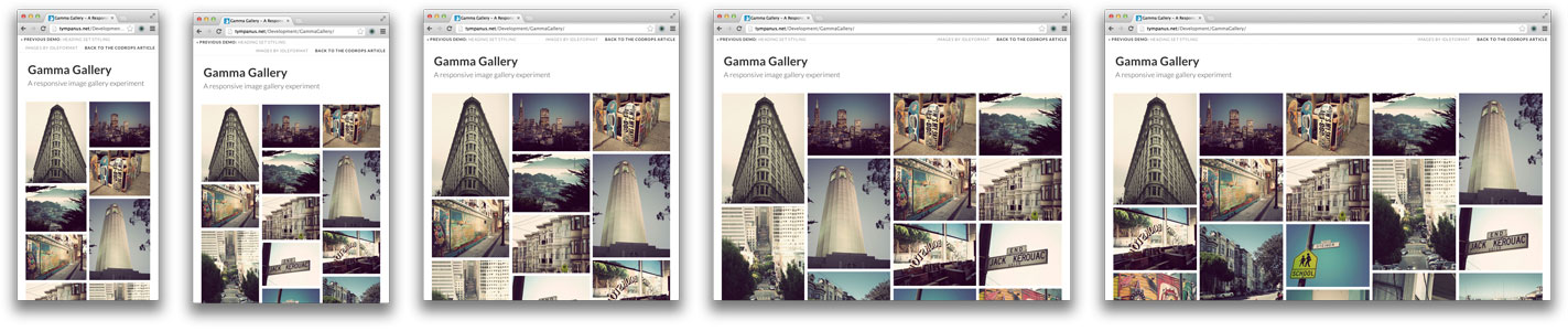 gamma gallery in different resolutions.
