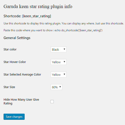Ratings in posts