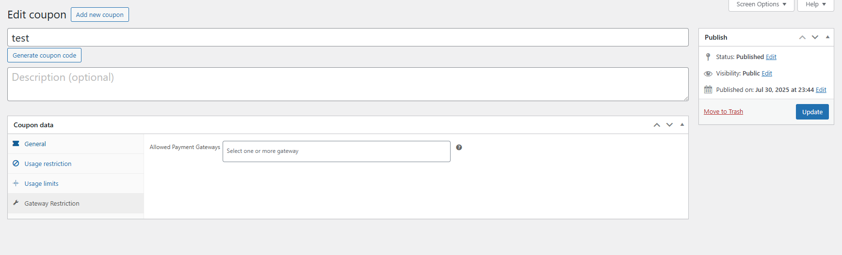 Example of a promotional banner on the checkout page.