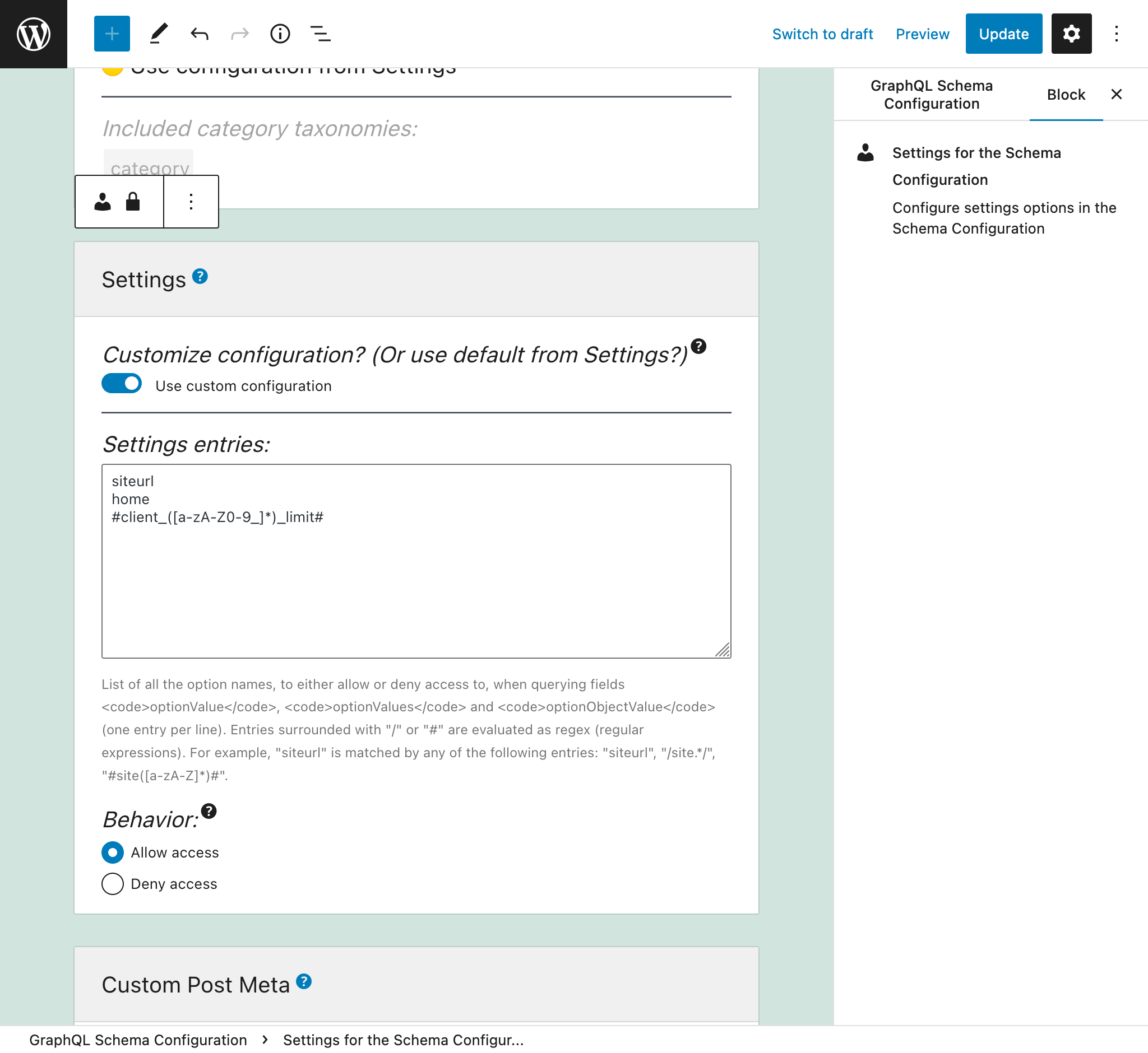 Interactively browse the GraphQL schema exposed for the single endpoint