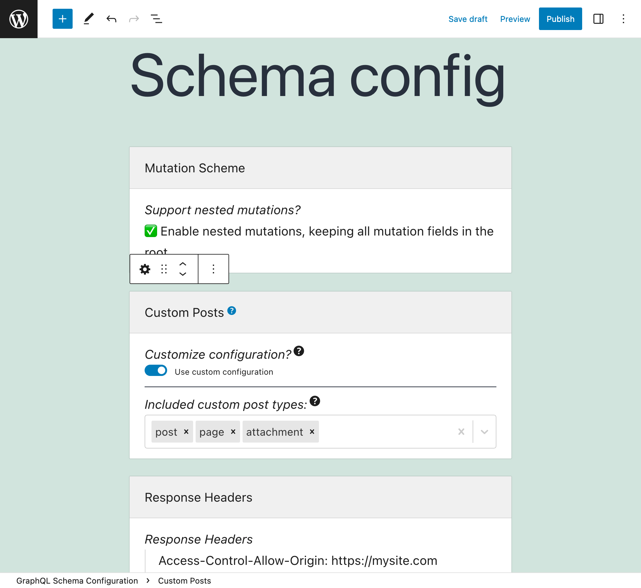 Augment the plugin functionality and GraphQL schema via extensions