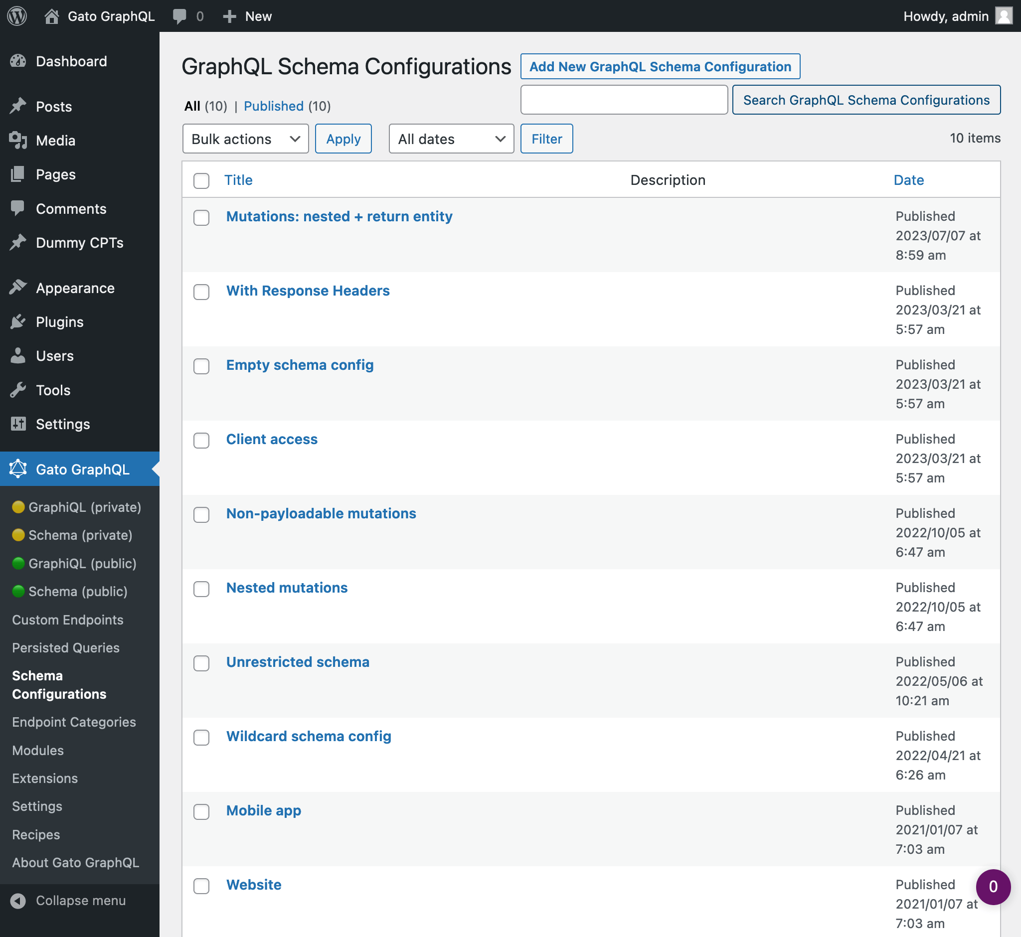 The Tutorial section explains how to achieve many objectives, exploring all the elements from the GraphQL schema