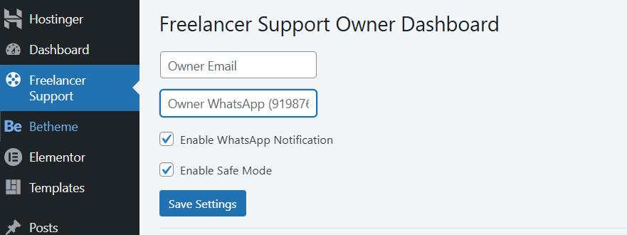 Email and WhatsApp communication example between freelancer and client.