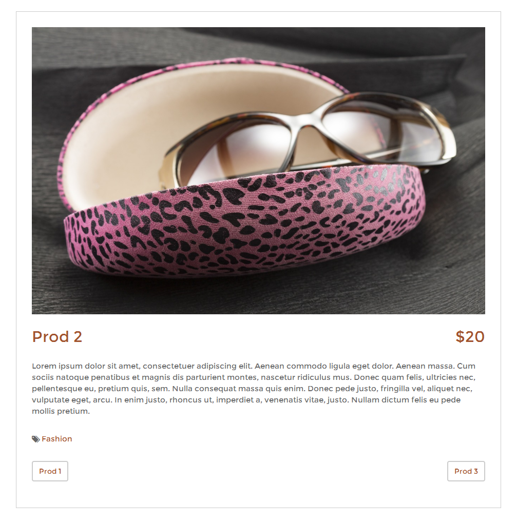 Displays Single Product Page.