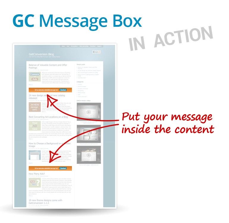 GC Message Box in action