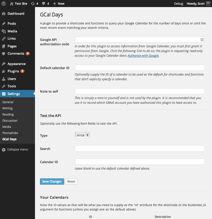 A screenshot of the plugin's admin settings page.