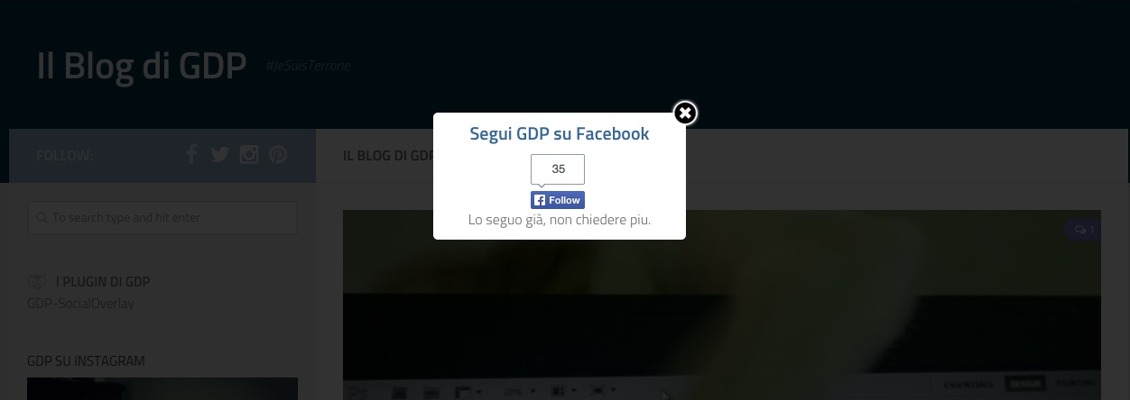 Facebook Follow example