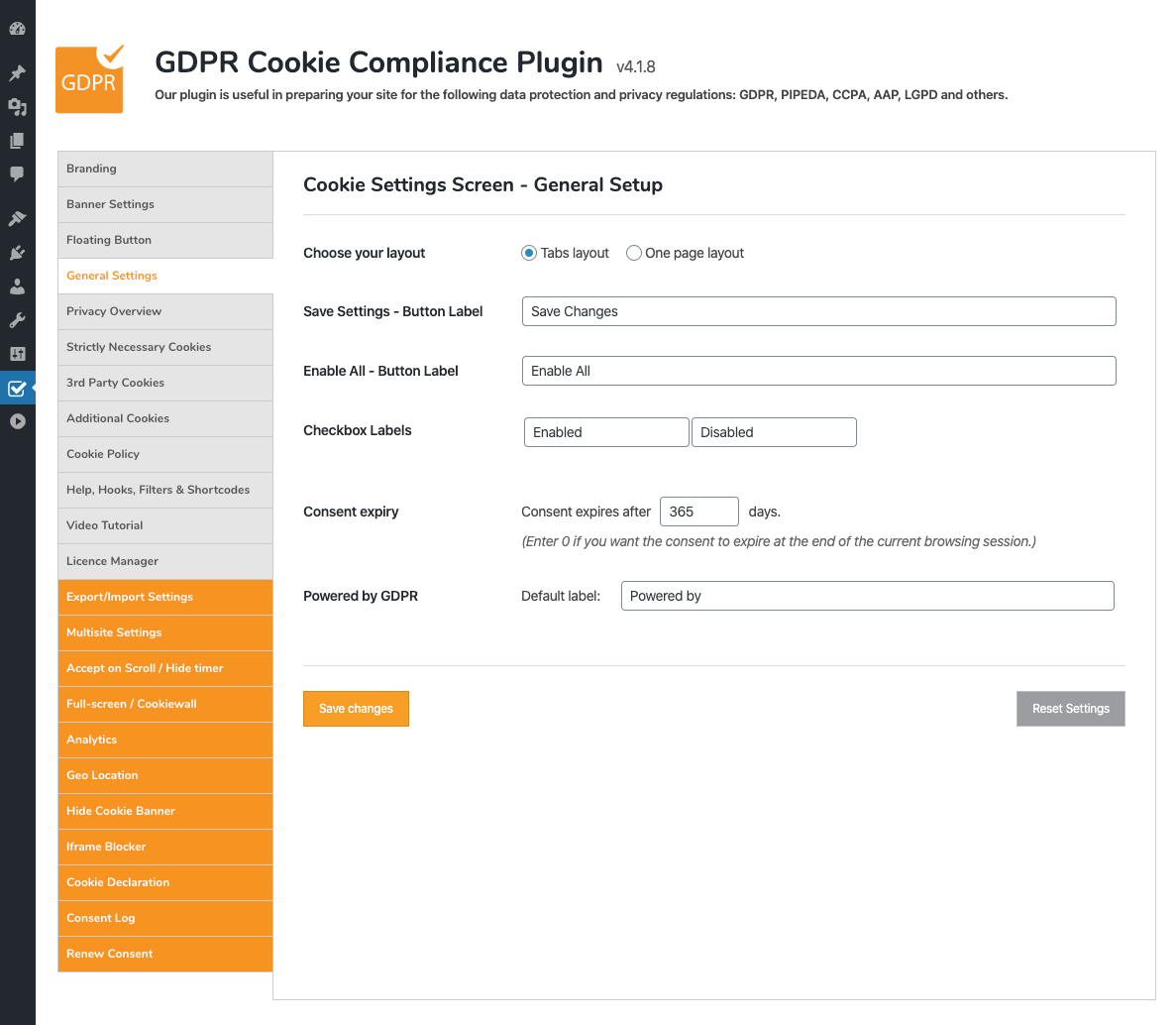 GDPR Cookie Compliance - Front-end - Full-Screen Mode [Premium]