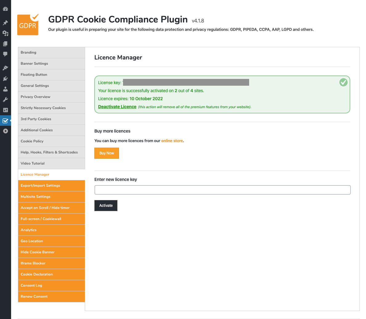 GDPR Cookie Compliance - Admin - 3rd Party Cookies (GA Example Head)
