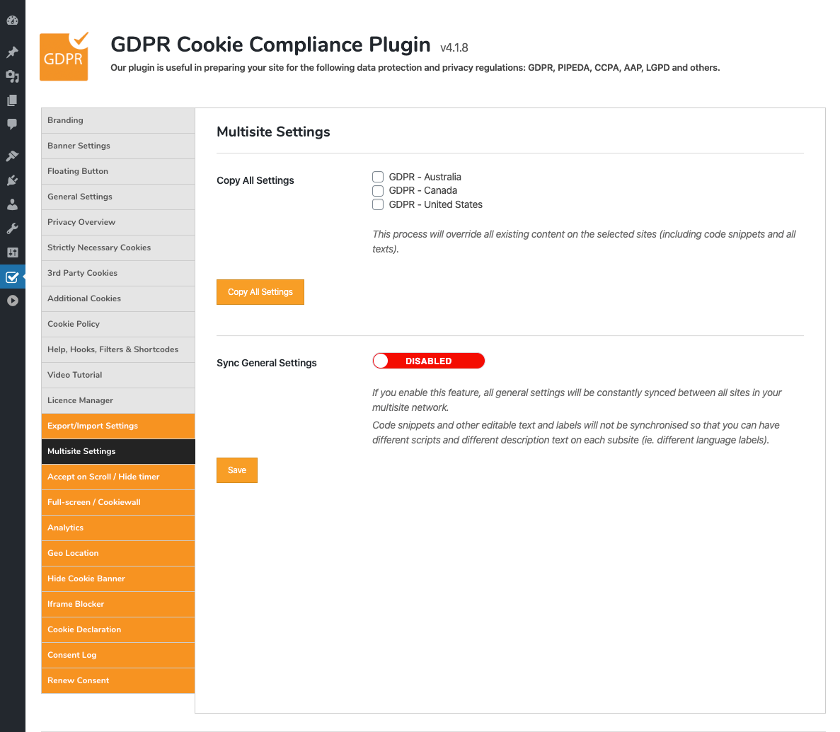 GDPR Cookie Compliance - Admin - Additional Cookies (GTM Example Body)