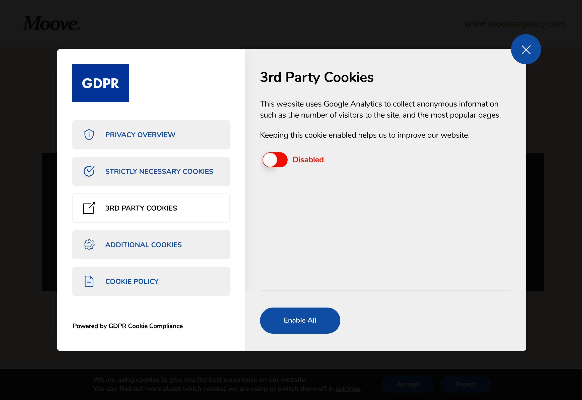 GDPR Cookie Compliance - Admin - Help - FAQ