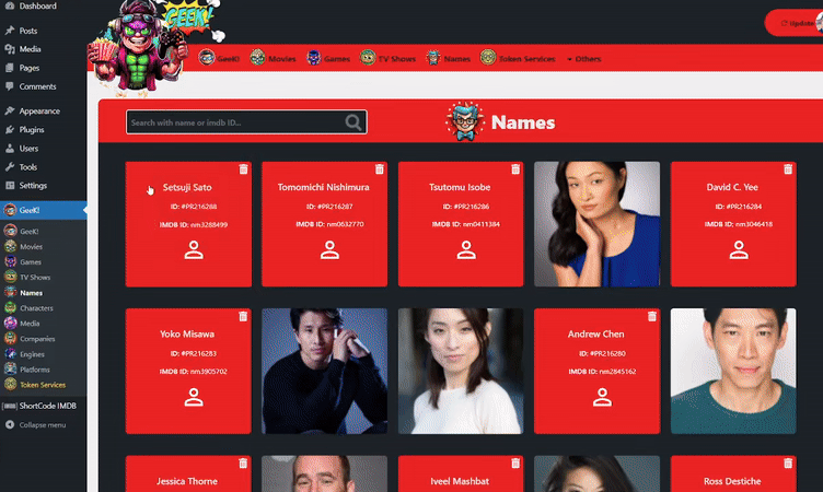 Creating Lists (Front page)