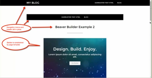 Beaver Builder Page without the plugin (limited width)