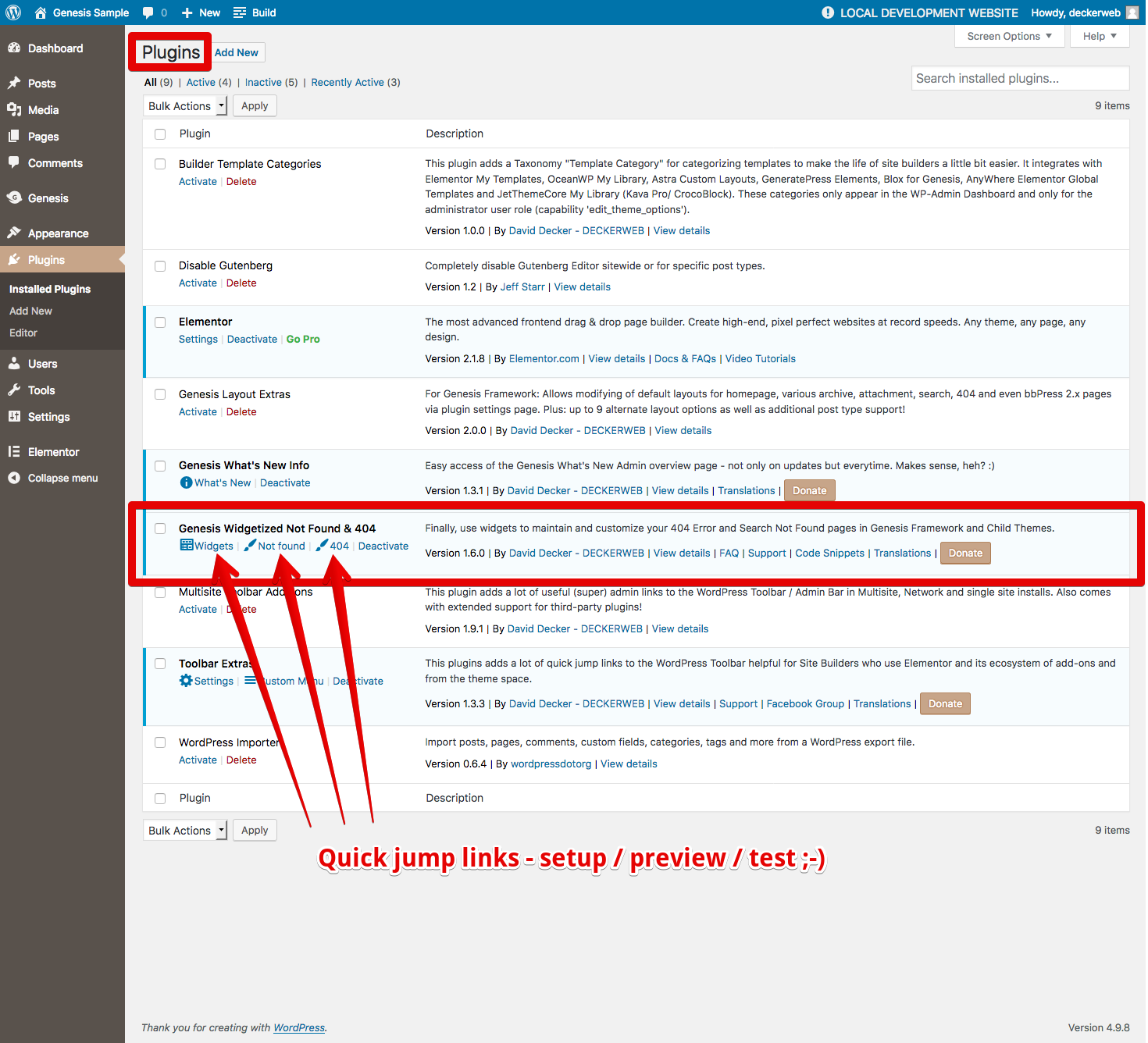 Live site: displaying 404 Page - widgetized now! (Demo: Genesis Sample 2.6.0)