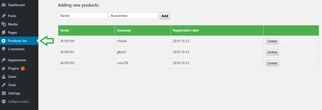Plugin settings: you can use guarantee or not and use your custom settings for the plugin.